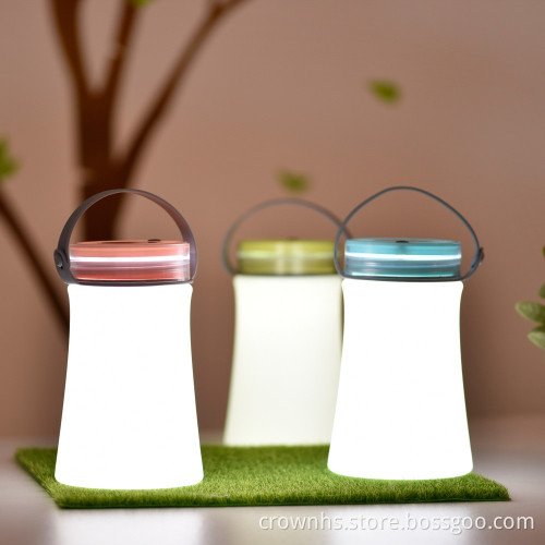 Portable Smart silicone led children's dim night light base